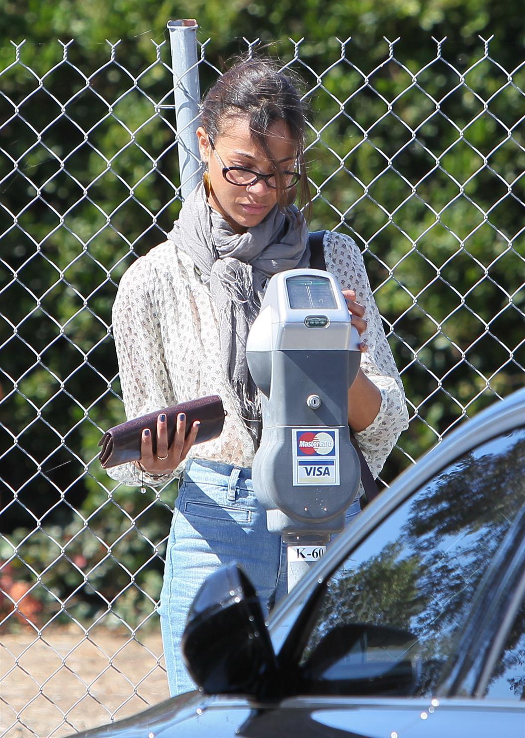 Zoe Saldana seen arriving at an office building in Beverly Hills | Picture 96747